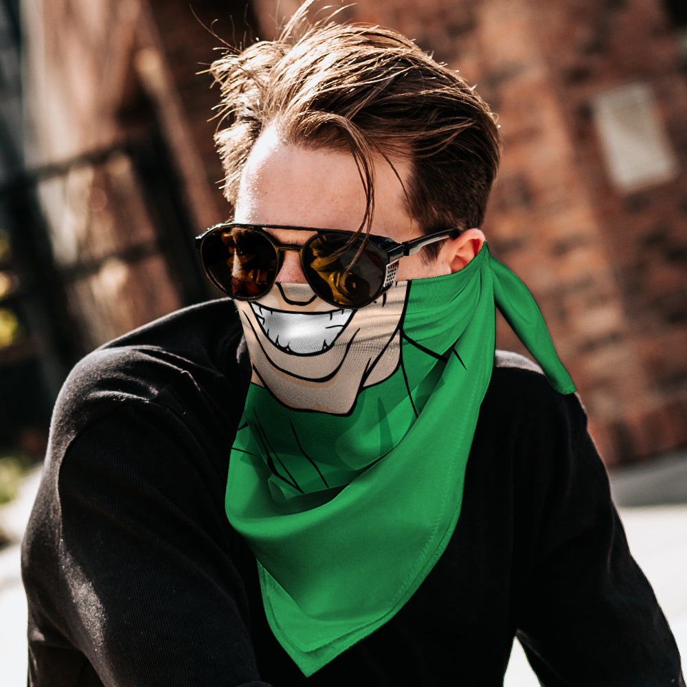 Bandana - Riddler Smiling Face Green Bandanas DC Comics