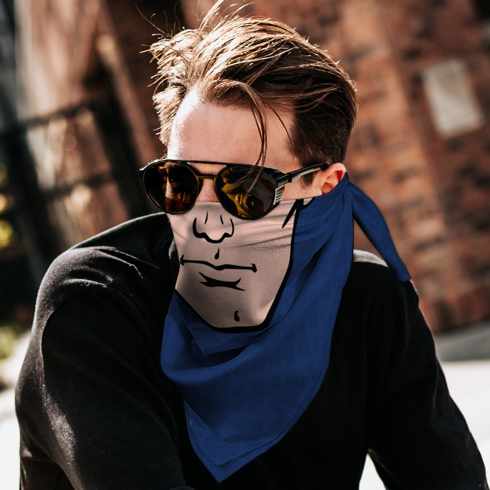 Bandana - Superman Face Centered Blue Bandanas DC Comics
