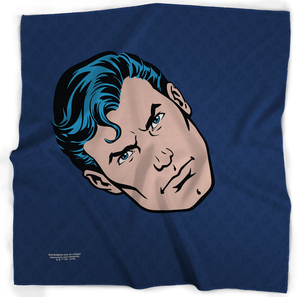 Bandana - Superman Face Centered Blue Bandanas DC Comics