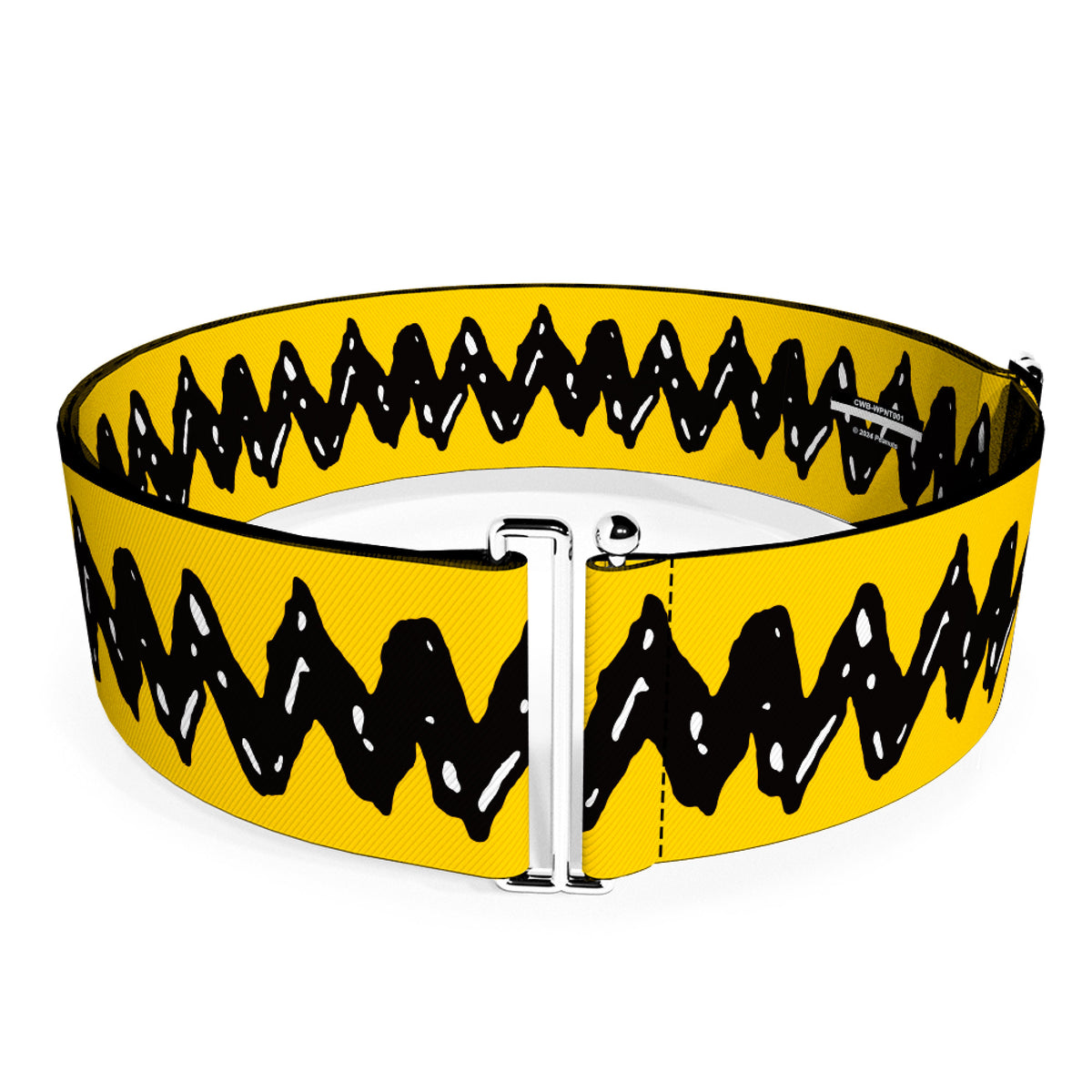 Charlie Brown Zig Zag Stripe 75th Anniversary Cinch Waist Belt – Peanuts Yellow/Black Womens Cinch Waist Belts Peanuts