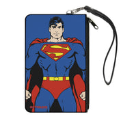 Canvas Zipper Wallet - LARGE - Superman Standing Pose Blue Canvas Zipper Wallets DC Comics