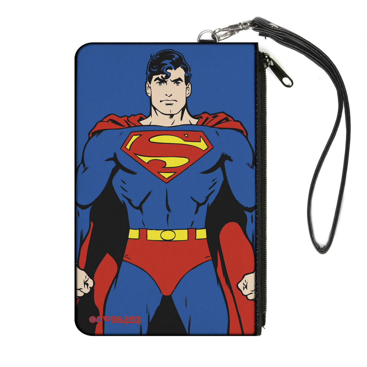Canvas Zipper Wallet - LARGE - Superman Standing Pose Blue Canvas Zipper Wallets DC Comics
