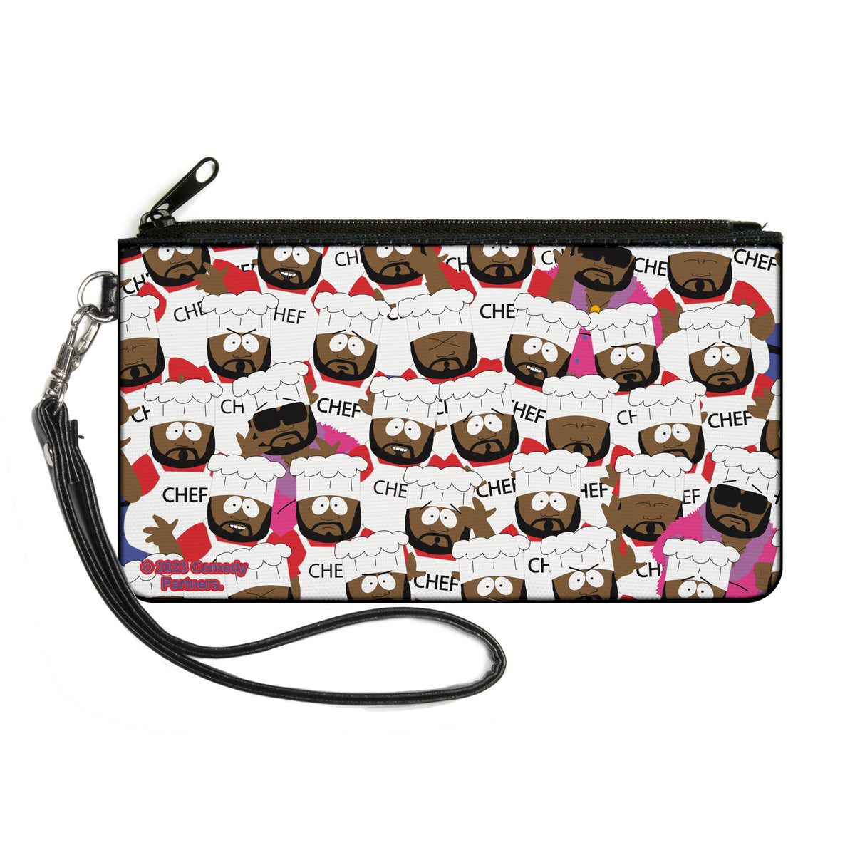 Canvas Zipper Wallet - LARGE - South Park Chef Expressions Stacked Canvas Zipper Wallets South Park