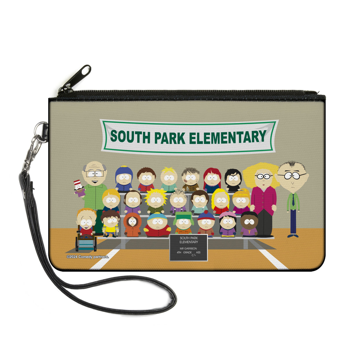 Canvas Zipper Wallet - LARGE - SOUTH PARK ELEMENTARY 4th Grade Class Picture Canvas Zipper Wallets South Park
