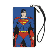 Canvas Zipper Wallet - SMALL - Superman Standing Pose Blue Canvas Zipper Wallets DC Comics