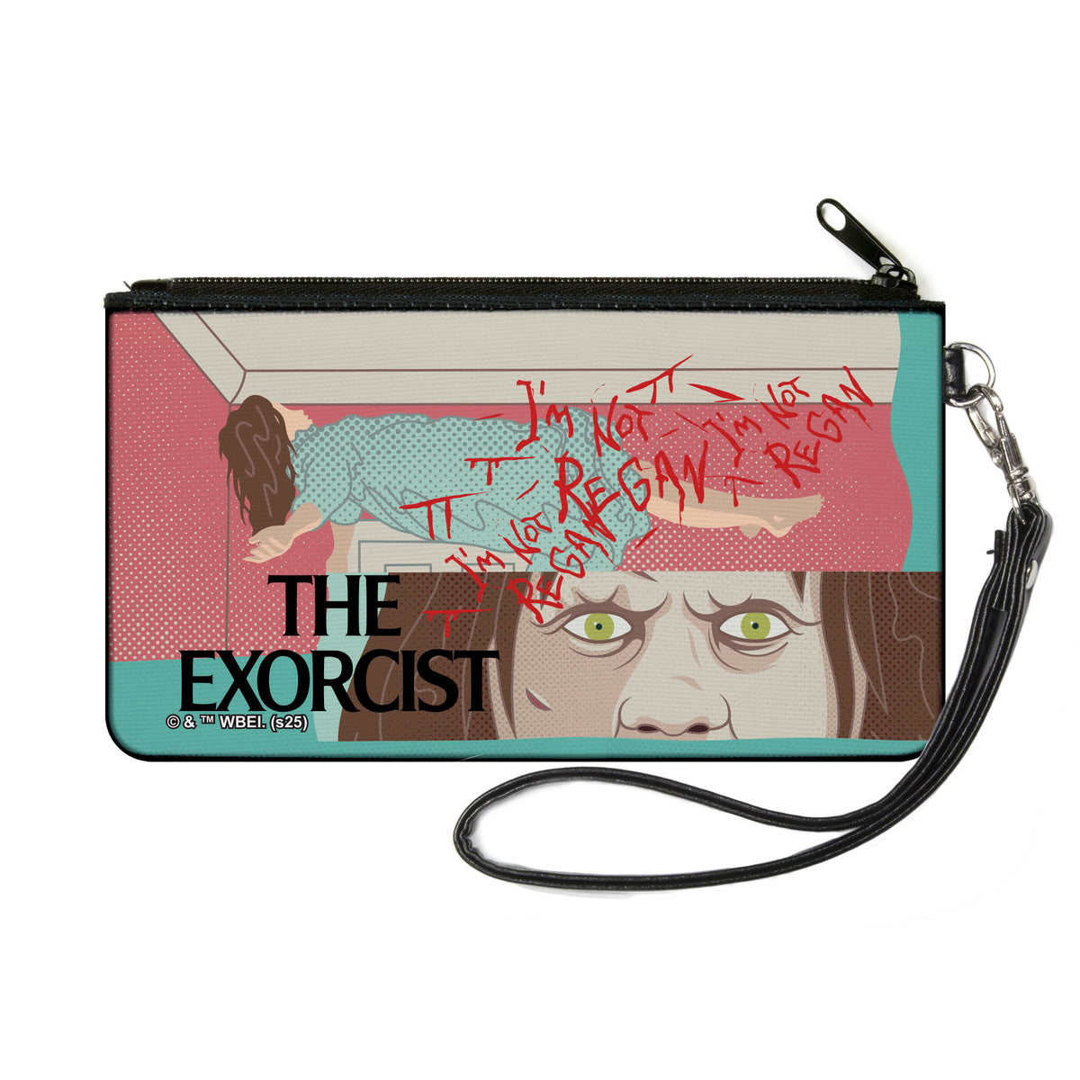 Canvas Zipper Wallet - SMALL - THE EXORCIST I'M NOT REGAN Elevation Pose and Face Art Canvas Zipper Wallets The Exorcist