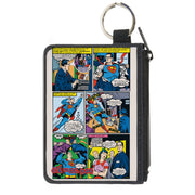 Canvas Zipper Wallet - MINI X-SMALL - Superman Clark Kent Retro Comic Scene Blocks Canvas Zipper Wallets DC Comics