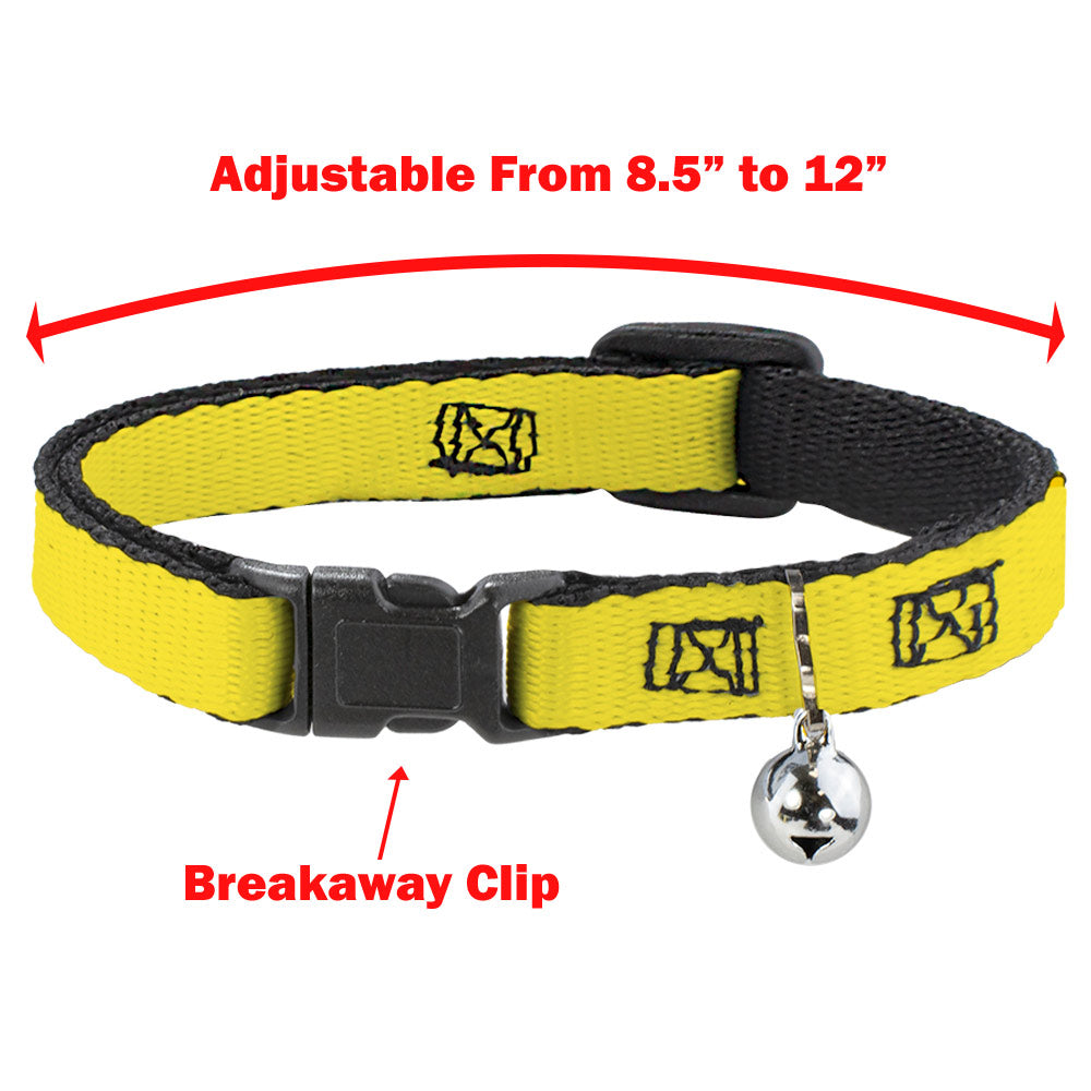 Cat Collar Breakaway - Cheshire Cat Stripe Pink Purple Cat Collars Breakaway Side Release Disney