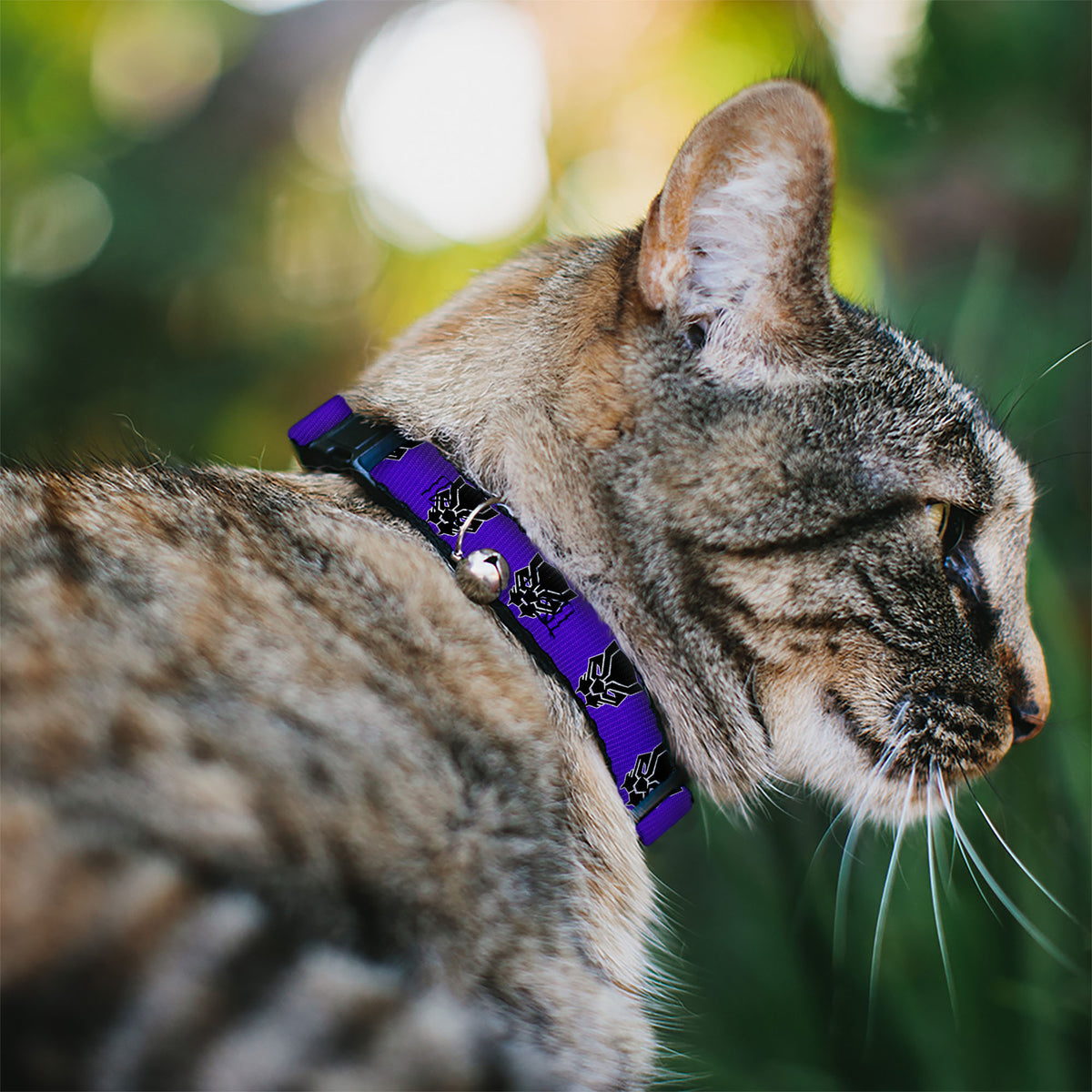 Cat Collar Breakaway - Black Panther Avengers Icon Purple White Black Cat Collars Breakaway Side Release Marvel Comics