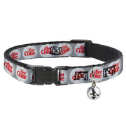 Breakaway Cat Collar with Bell - DIET COKE Bottle Caps Grays/White/Red Cat Collars Breakaway Side Release Coca-Cola