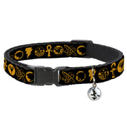 Cat Collar Breakaway with Bell - Black Adam Justice Society Icons Black Orange Cat Collars Breakaway Side Release DC Comics