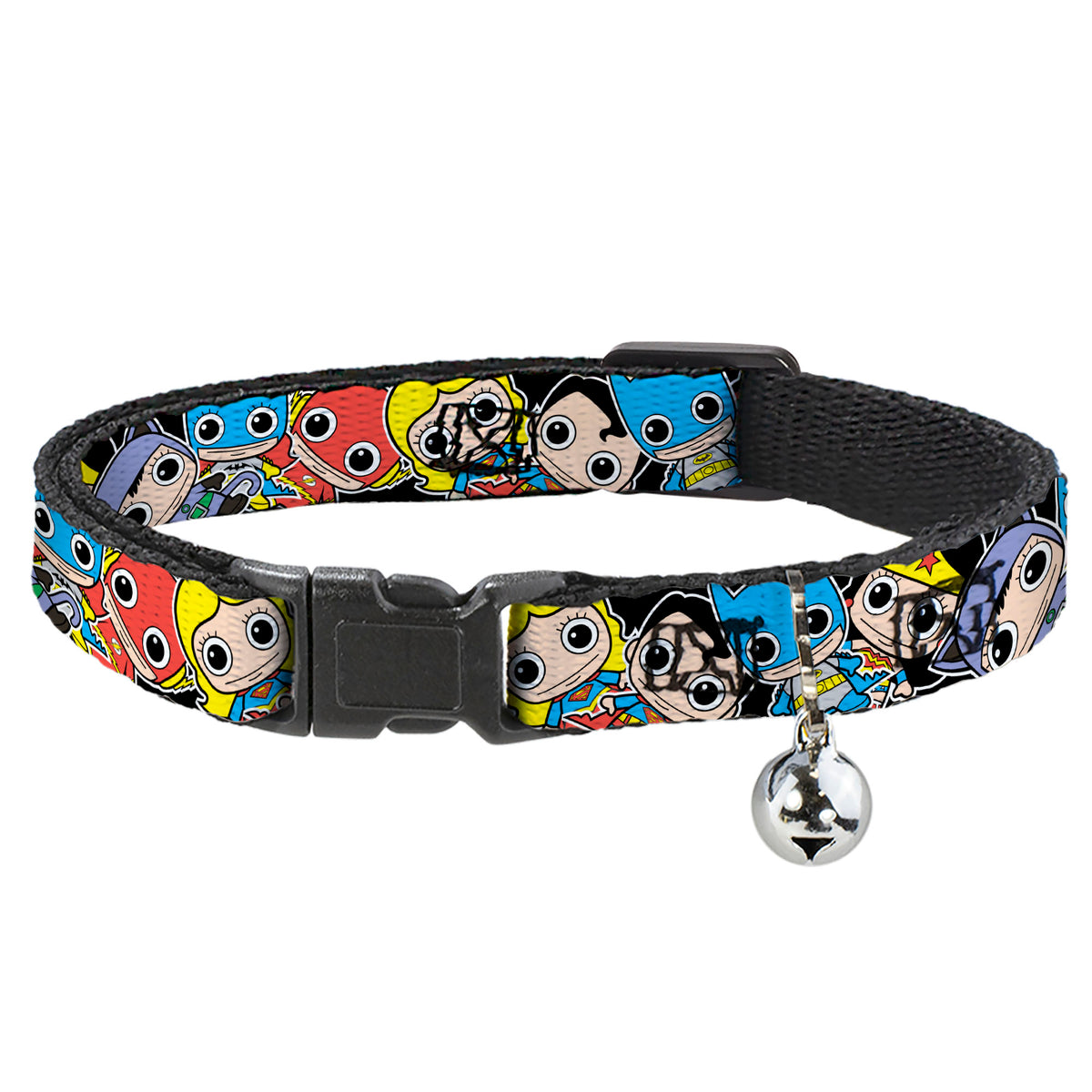 Cat Collar Breakaway - DC Mini Group Stacked Black Cat Collars Breakaway Side Release DC Comics
