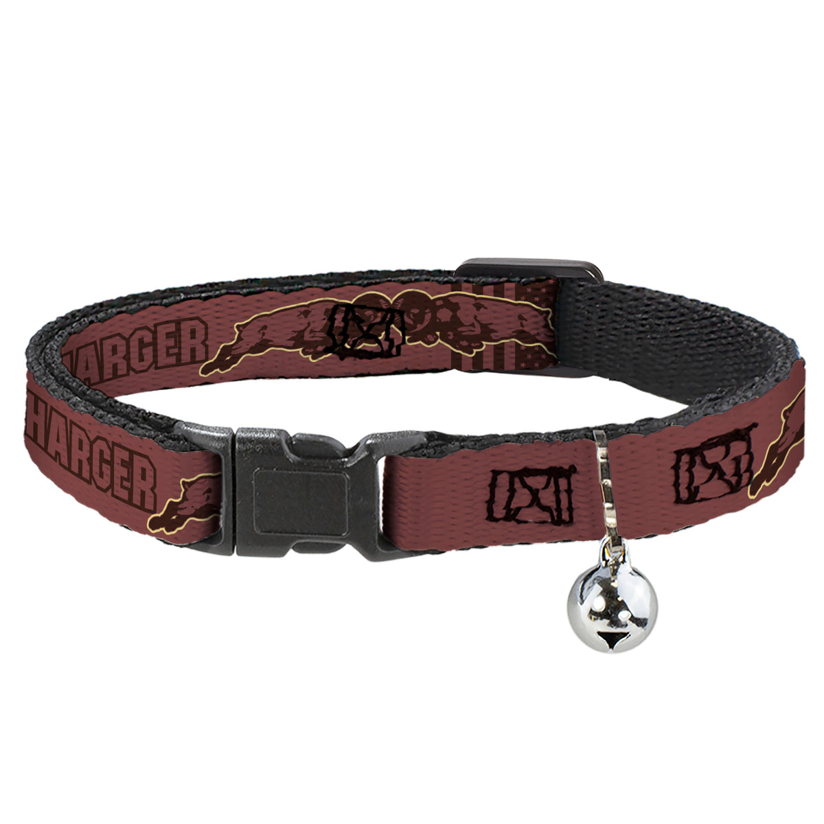 Breakaway Cat Collar with Bell - Dodge Americana RAM CHARGER Browns Cat Collars Breakaway Side Release Ram