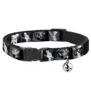 Cat Collar Breakaway - Tinker Bell Scenes Black White Cat Collars Breakaway Side Release Disney