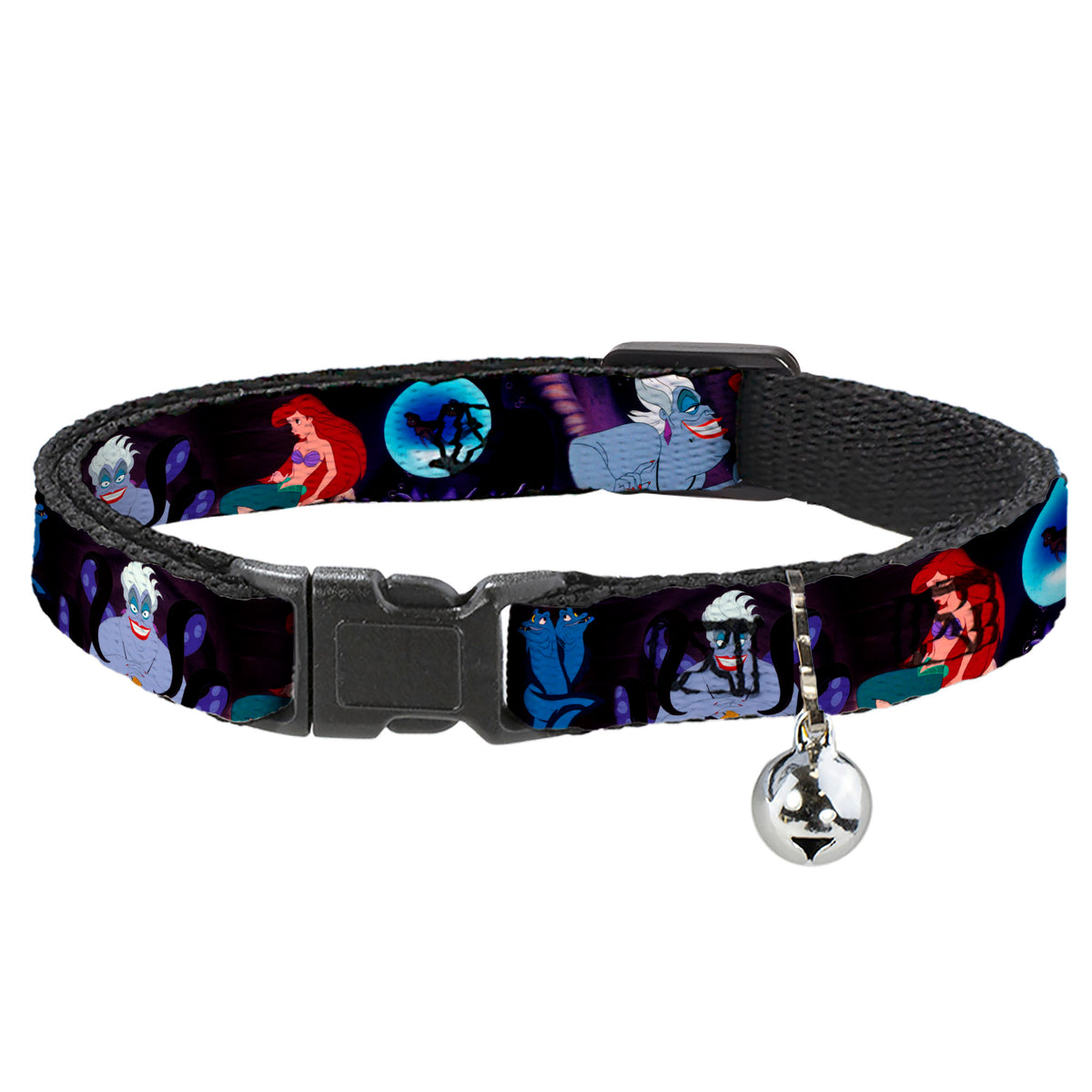 Cat Collar Breakaway - The Little Mermaid Ariel & Ursula Scenes Cat Collars Breakaway Side Release Disney