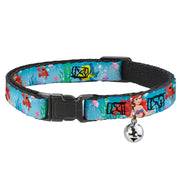 Cat Collar Breakaway - Ariel, Sebastian & Flounder Scene2 Cat Collars Breakaway Side Release Disney