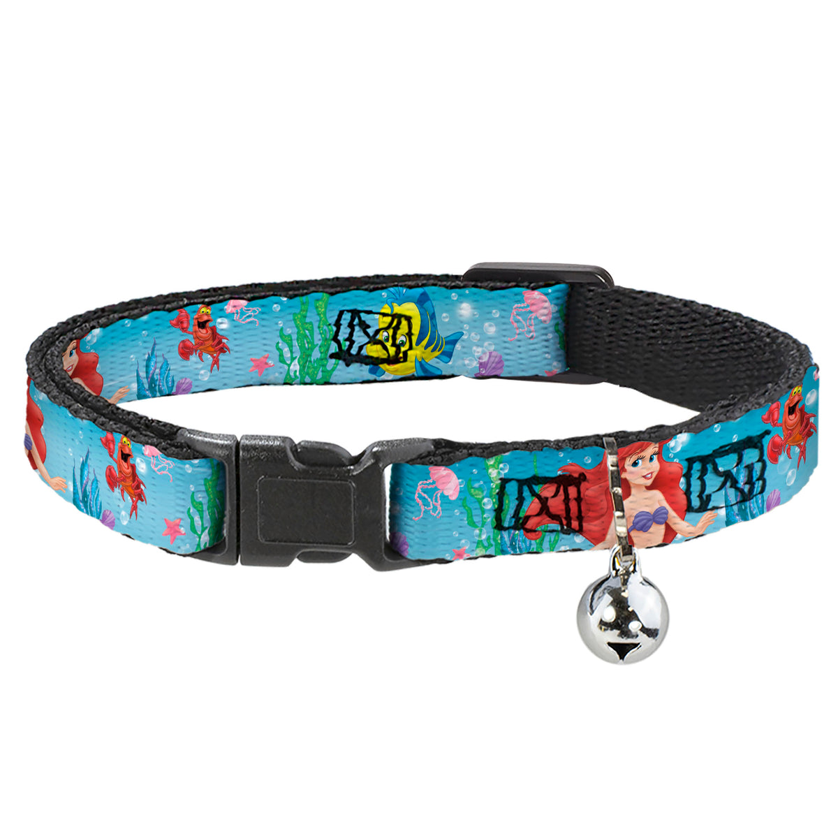 Cat Collar Breakaway - Ariel, Sebastian & Flounder Scene2 Cat Collars Breakaway Side Release Disney