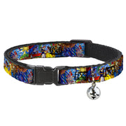 Cat Collar Breakaway - Beauty & the Beast Stained Glass Scenes Cat Collars Breakaway Side Release Disney
