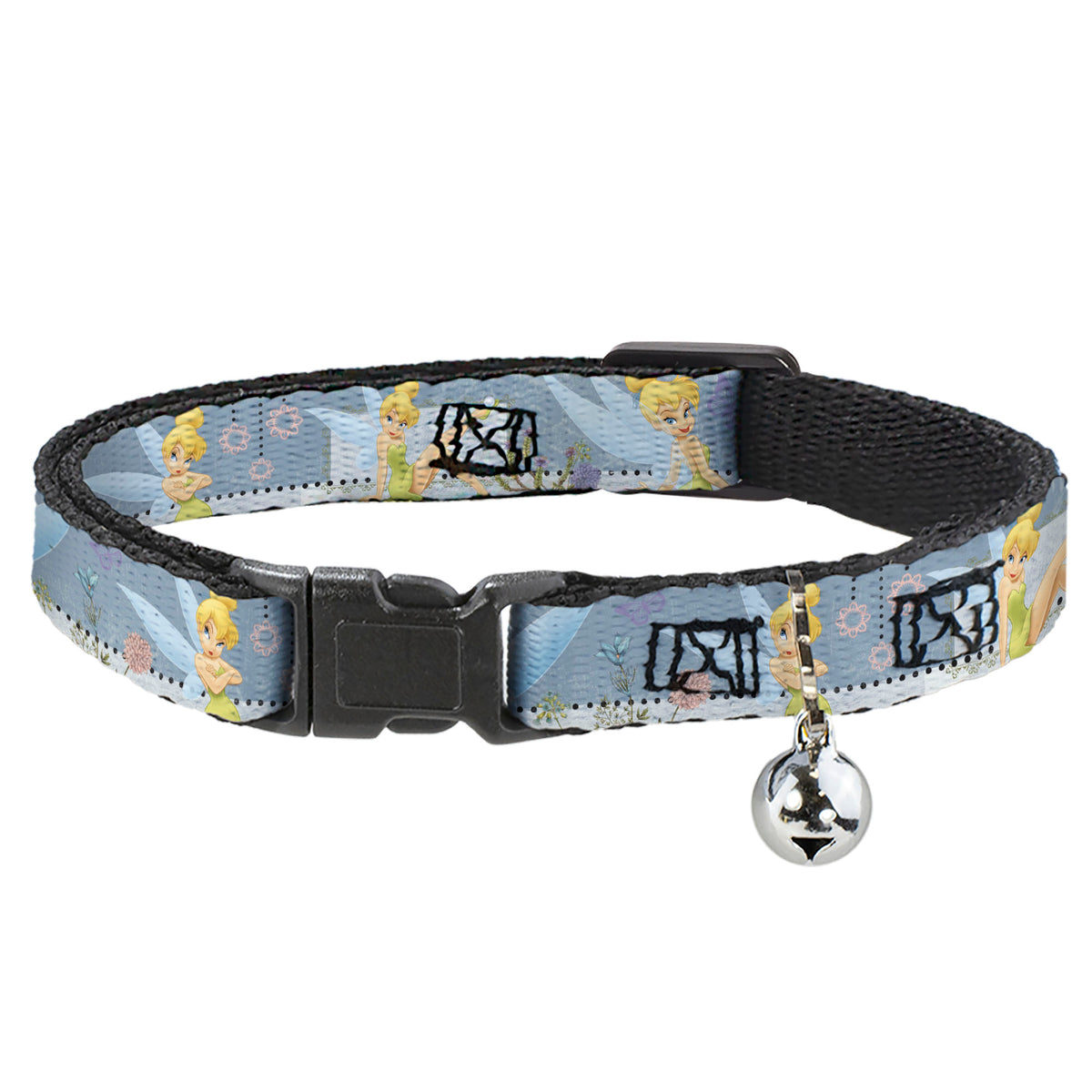 Cat Collar Breakaway - Tinker Bell Garden Poses Cat Collars Breakaway Side Release Disney
