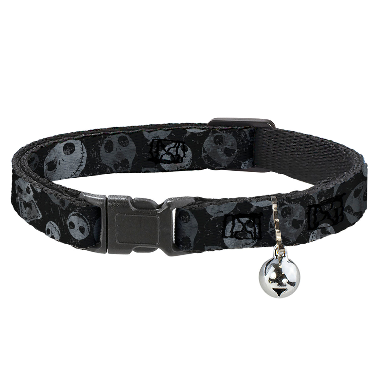 Cat Collar Breakaway - Nightmare Before Christmas Jack Expressions Scattered Weathered Cat Collars Breakaway Side Release Disney