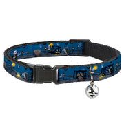 Cat Collar Breakaway - Nightmare Before Christmas Jack, Zombie Duck & Zero Cemetery Scene Cat Collars Breakaway Side Release Disney