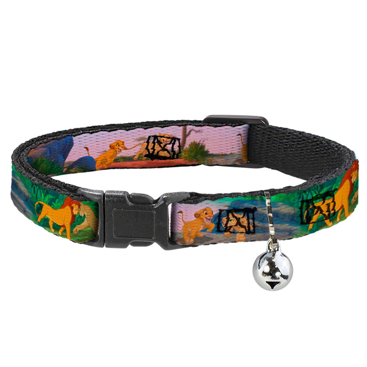 Cat Collar Breakaway - Lion King Simba & Nala Growing Up Scenes Cat Collars Breakaway Side Release Disney
