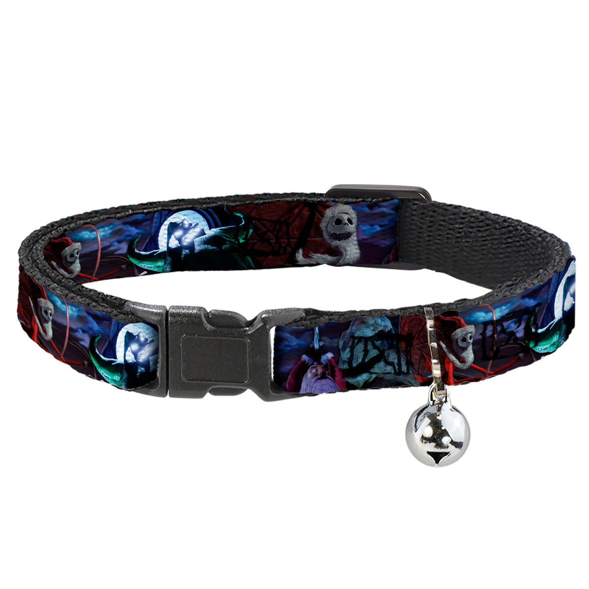 Cat Collar Breakaway - Nightmare Before Christmas Jack, Oogie Boogie, Santa Scene Cat Collars Breakaway Side Release Disney