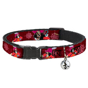 Cat Collar Breakaway - Captain Hook Poses Nautical Elements Burgundy Cat Collars Breakaway Side Release Disney