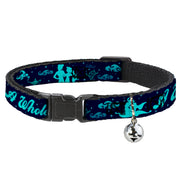 Cat Collar Breakaway - Aladdin & Jasmine Silhouette A WHOLE NEW WORLD Cat Collars Breakaway Side Release Disney
