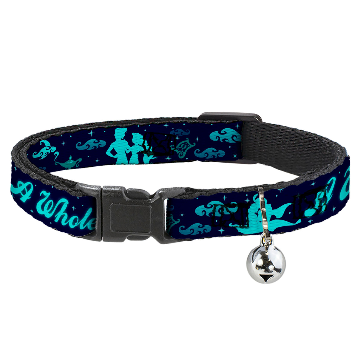 Cat Collar Breakaway - Aladdin & Jasmine Silhouette A WHOLE NEW WORLD Cat Collars Breakaway Side Release Disney