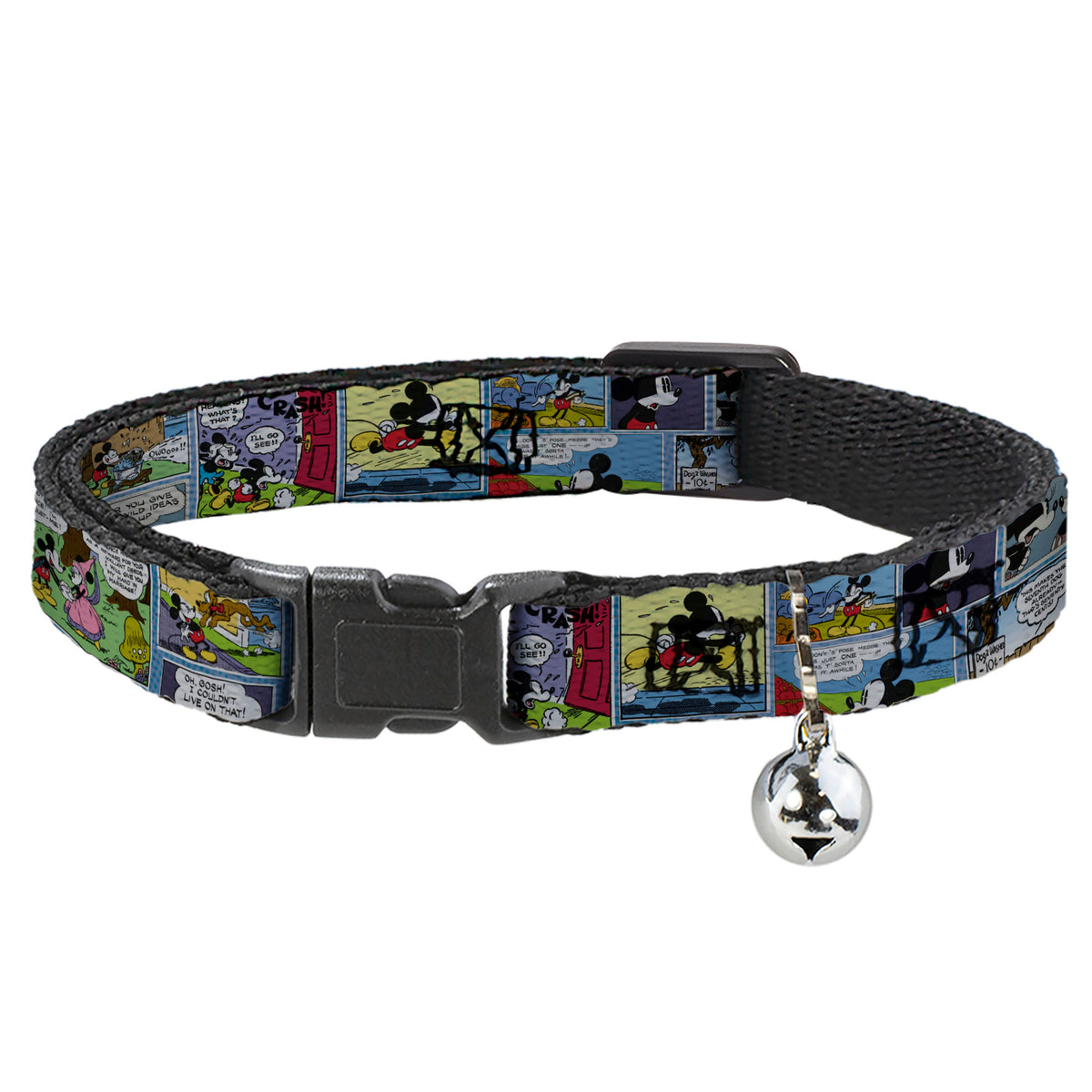 Cat Collar Breakaway - Mickey & Minnie Comic Strip Cat Collars Breakaway Side Release Disney