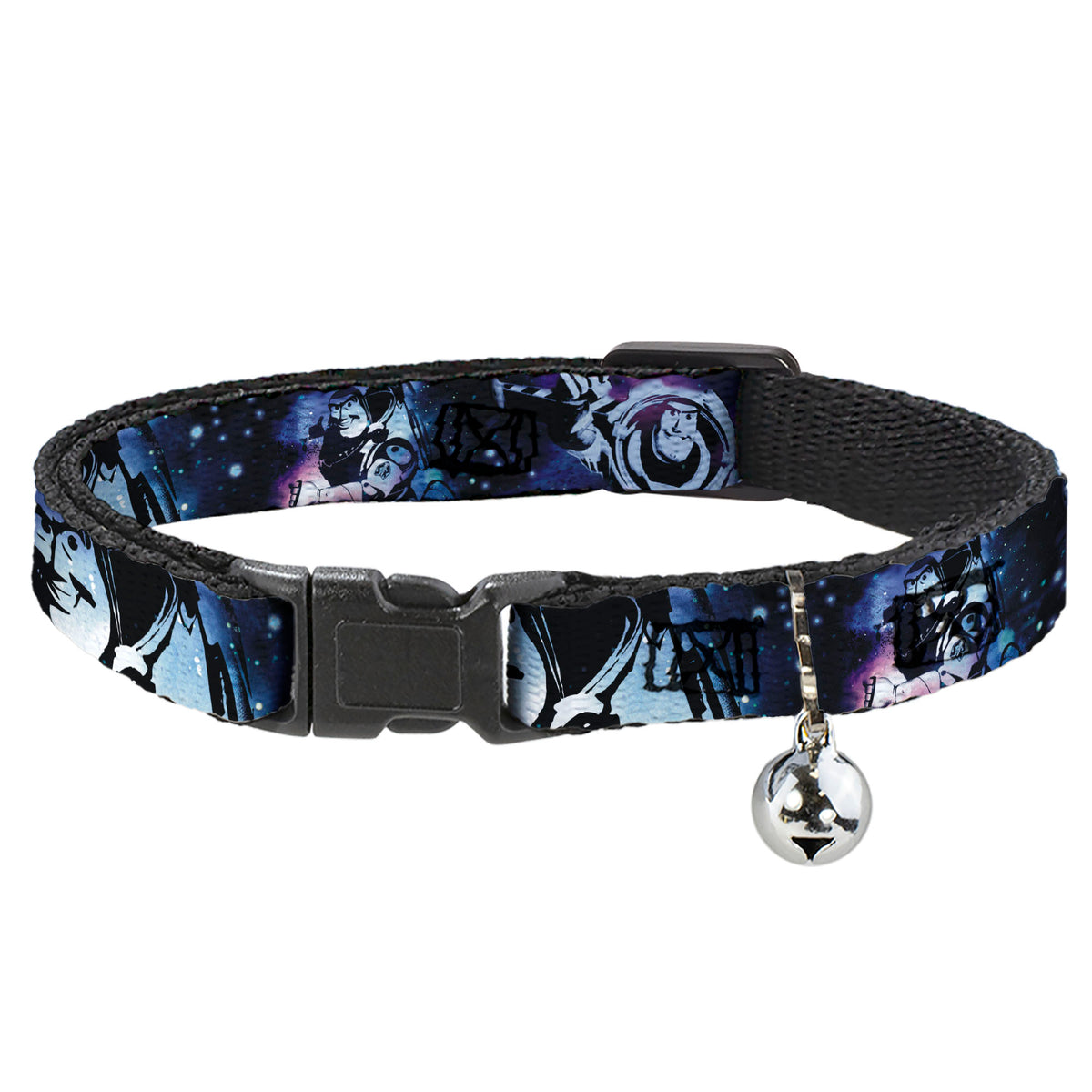 Cat Collar Breakaway - Buzz Lightyear Poses Galaxy Blues Cat Collars Breakaway Side Release Disney