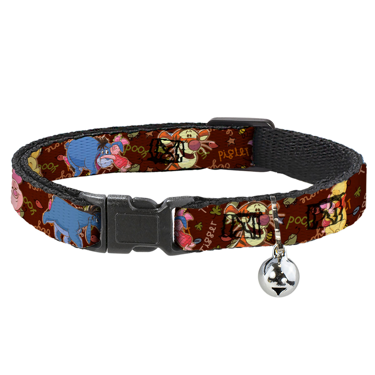 Cat Collar Breakaway - Winnie the Pooh Character Poses Cat Collars Breakaway Side Release Disney