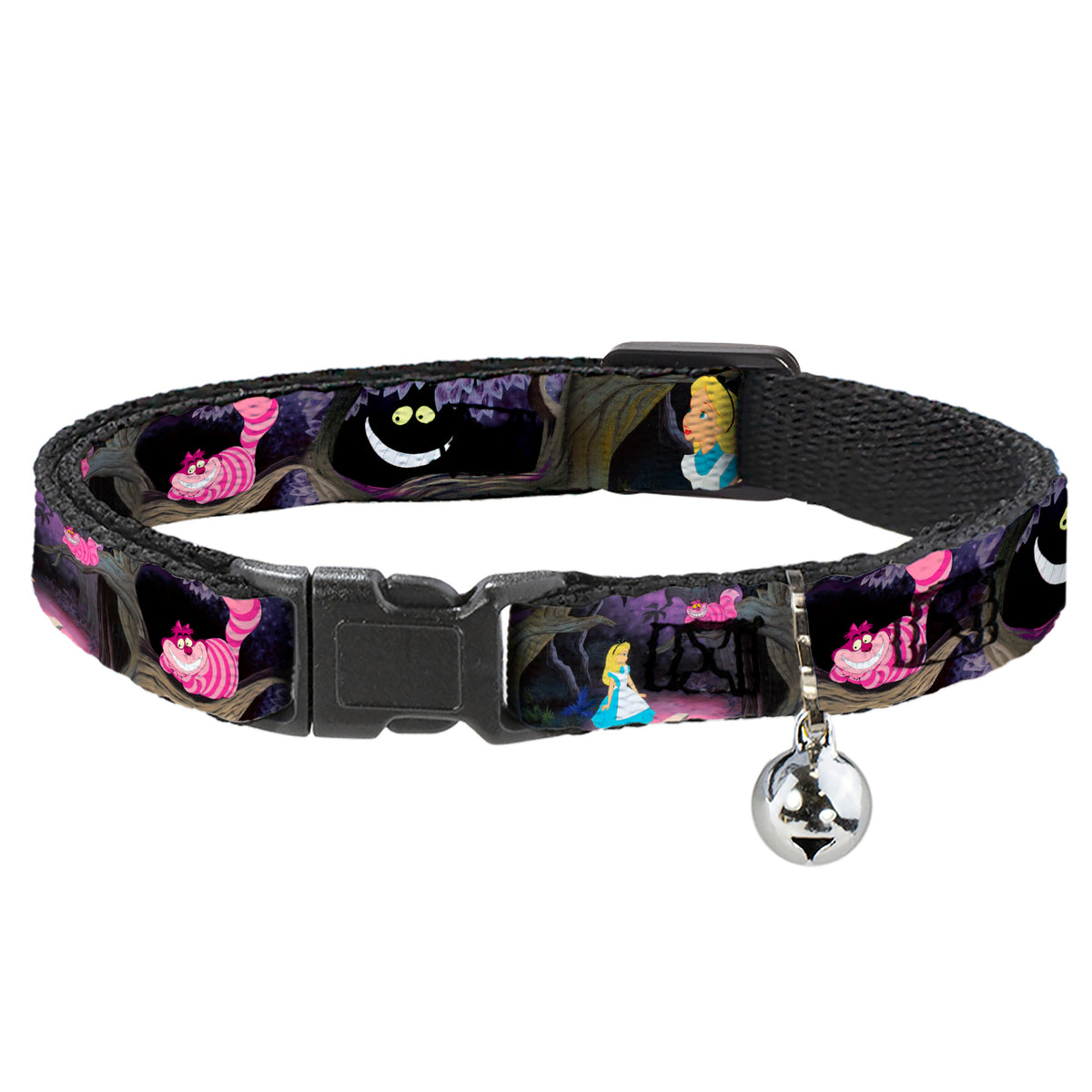 Cat Collar Breakaway - Alice & the Cheshire Cat Scenes Cat Collars Breakaway Side Release Disney