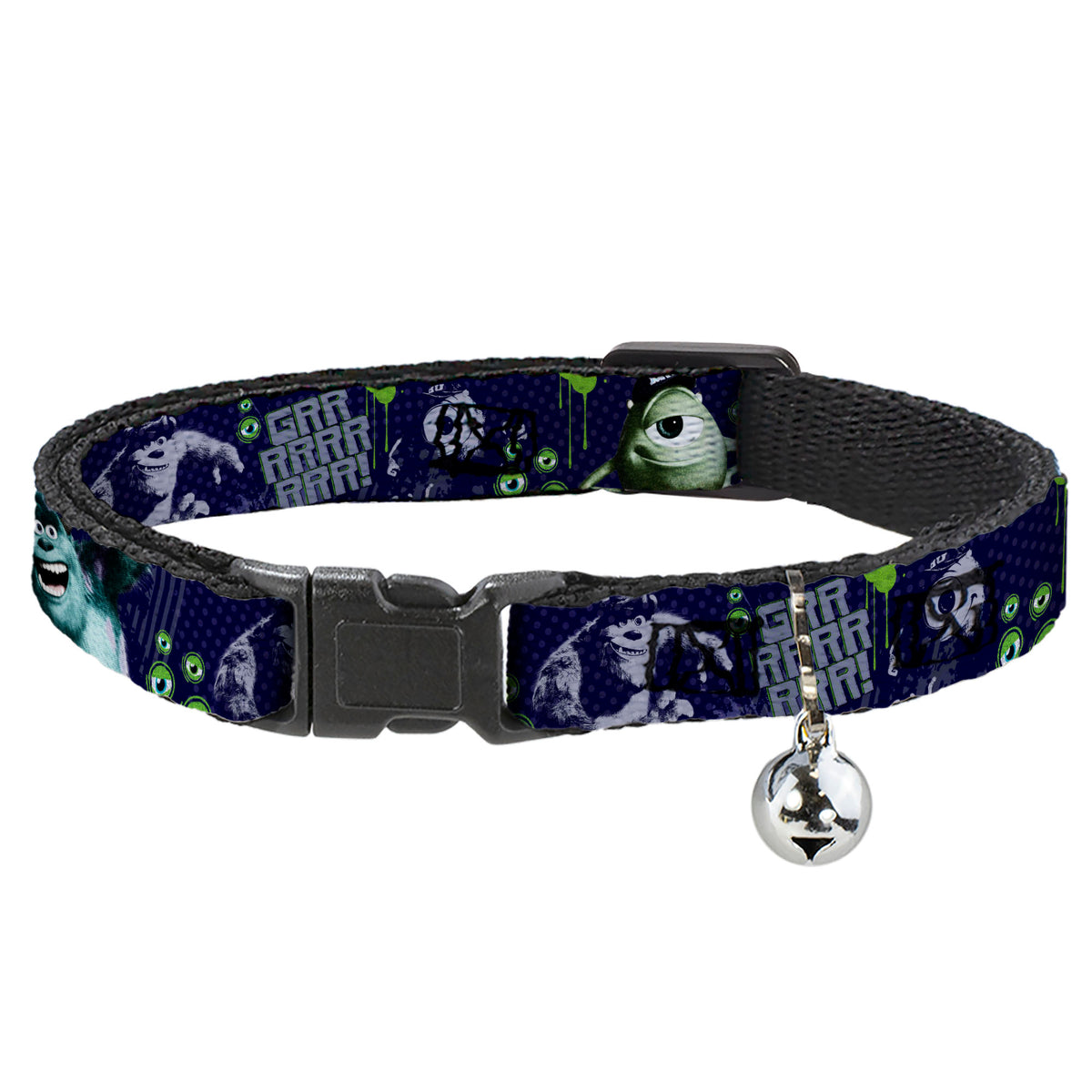 Cat Collar Breakaway - Monsters Inc. Sully & Mike Poses GRRRRR! Cat Collars Breakaway Side Release Disney