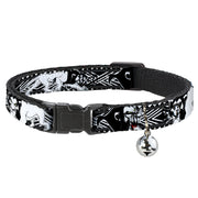 Cat Collar Breakaway - Lion King Scar Poses White Black Cat Collars Breakaway Side Release Disney