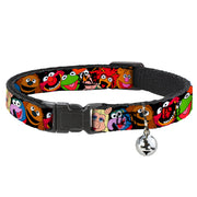 Cat Collar Breakaway - Muppets Faces Black Cat Collars Breakaway Side Release Disney