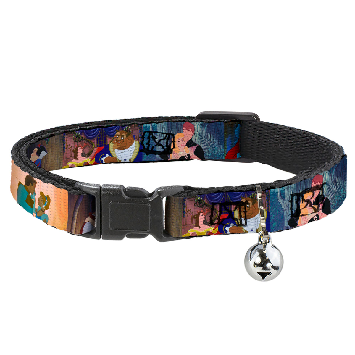 Cat Collar Breakaway - Disney Princess Scenes Framed Cat Collars Breakaway Side Release Disney