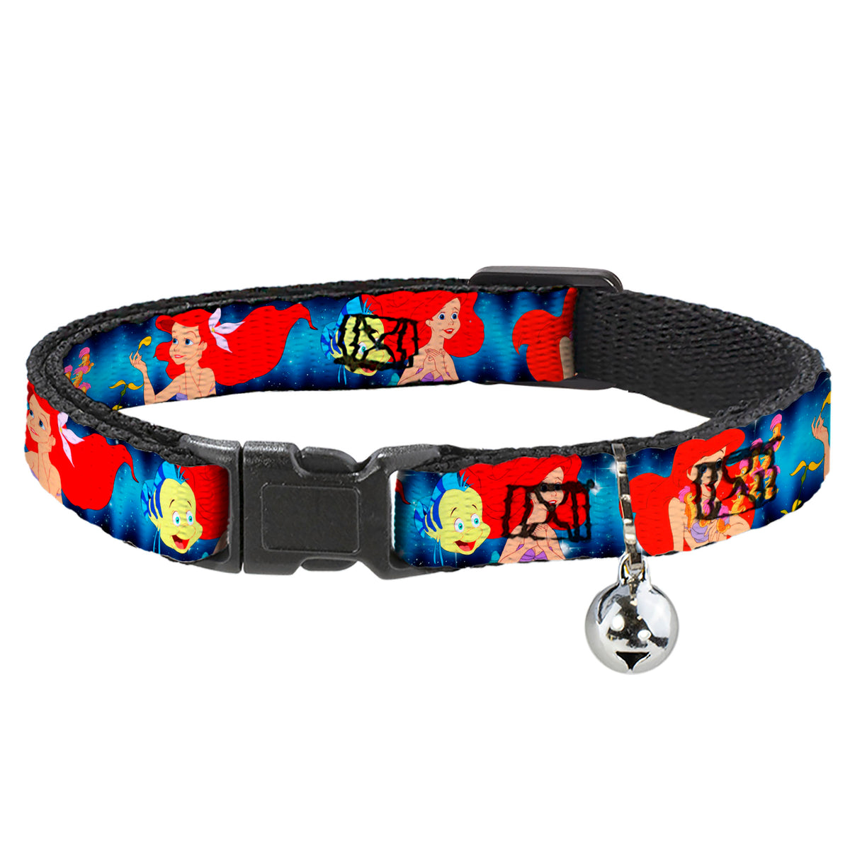 Cat Collar Breakaway - The Little Mermaid Under the Sea Scenes Cat Collars Breakaway Side Release Disney