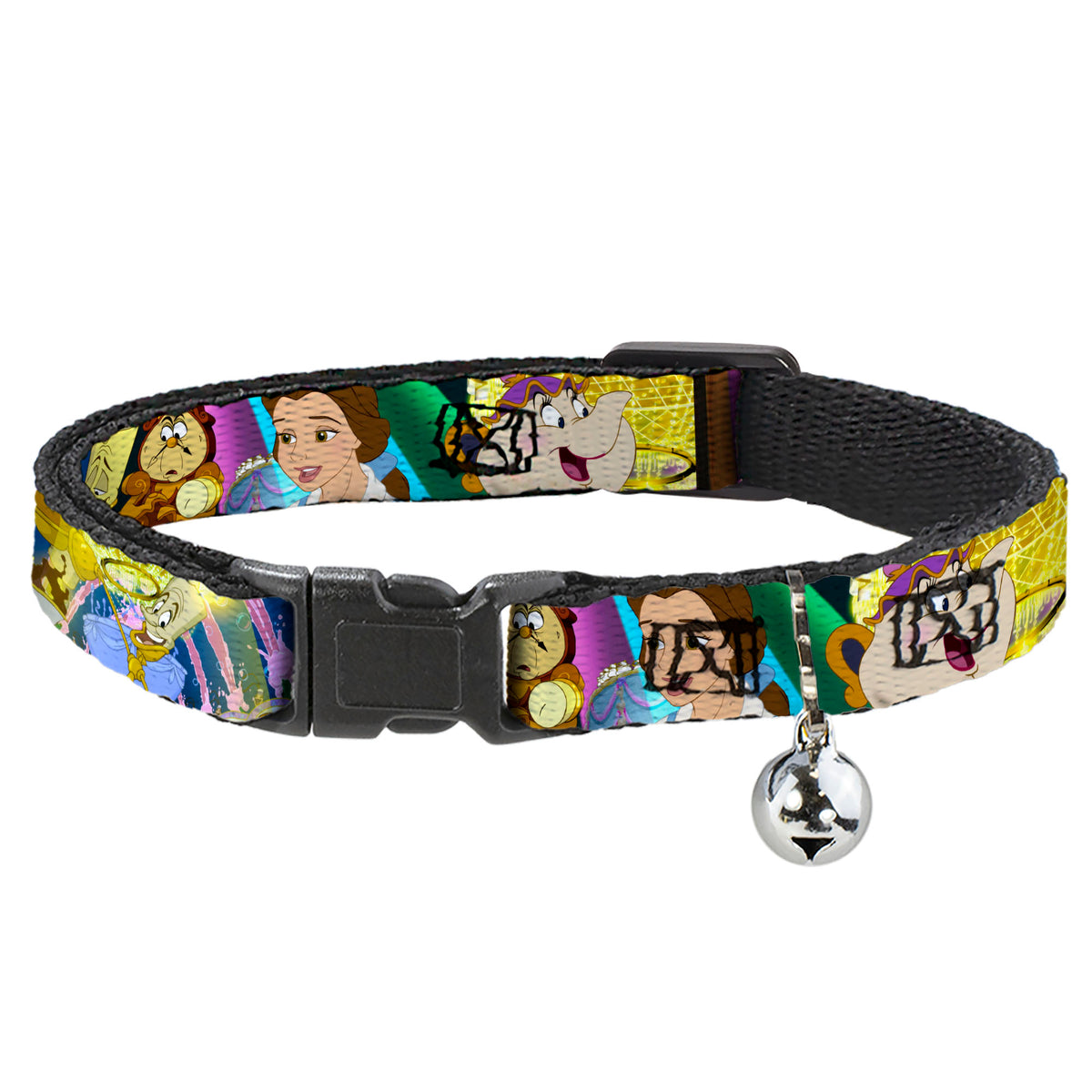 Cat Collar Breakaway - Beauty & the Beast Be Our Guest Scenes Cat Collars Breakaway Side Release Disney