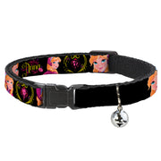 Cat Collar Breakaway - ANNA Poses Anna Monogram Heart Cameo Pinks Yellow Cat Collars Breakaway Side Release Disney