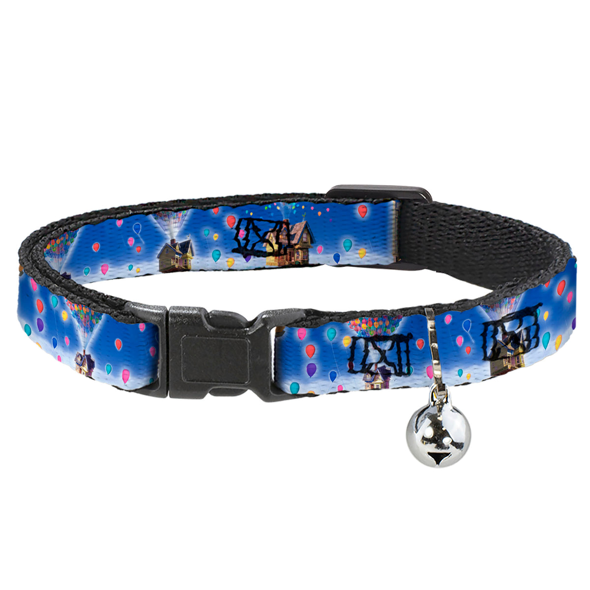 Cat Collar Breakaway - Up Carl on Porch Flying House Balloons Cat Collars Breakaway Side Release Disney
