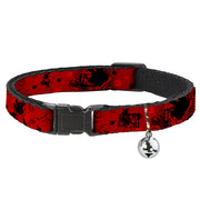 Cat Collar Breakaway - SNOW WHITE Poses Apple Halftone Reds Black Cat Collars Breakaway Side Release Disney