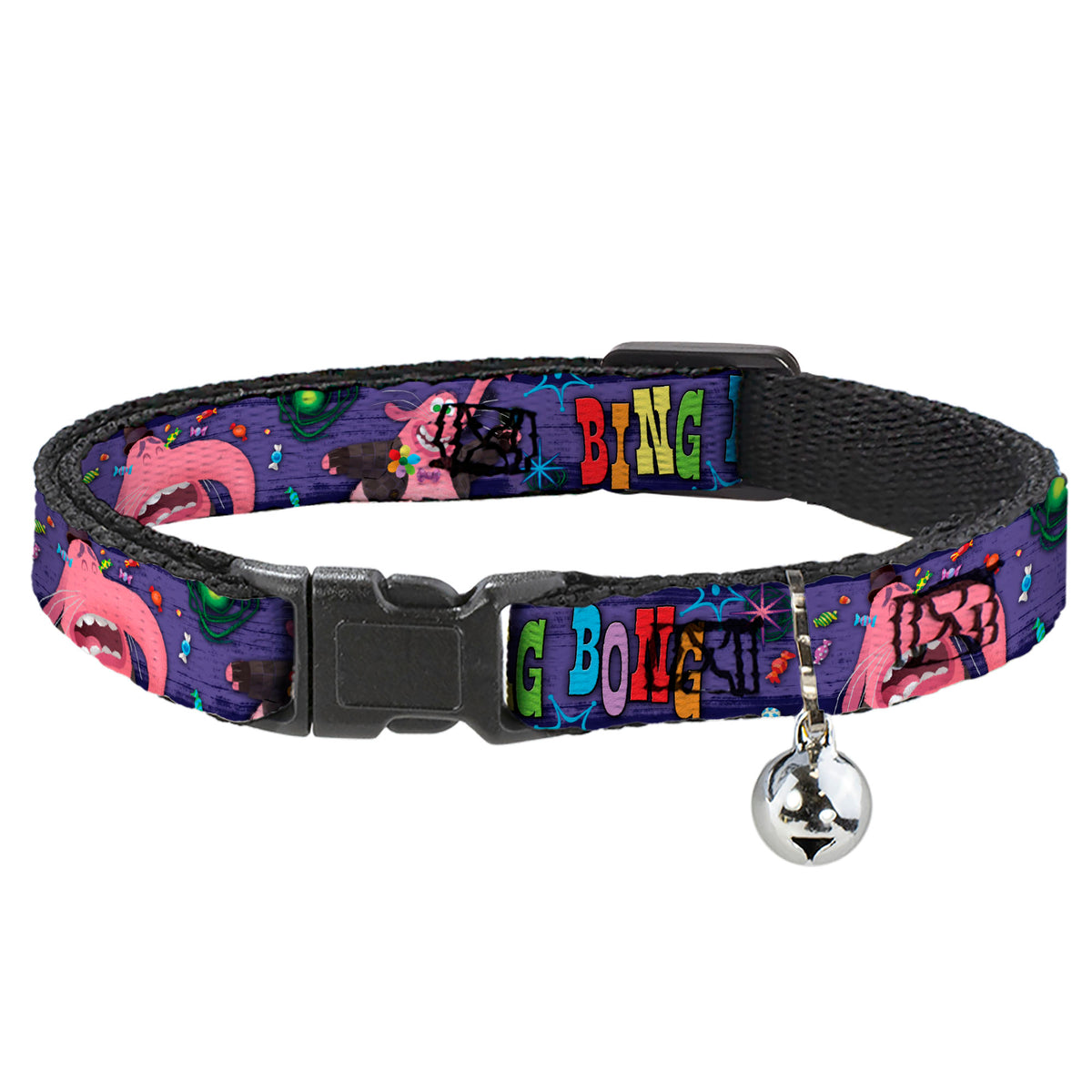 Cat Collar Breakaway - BING BONG Poses Candy Purples Multi Color Cat Collars Breakaway Side Release Disney