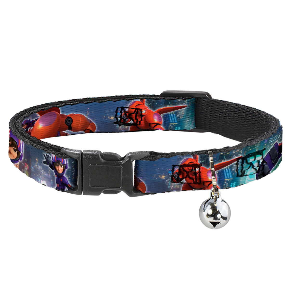 Cat Collar Breakaway - Hiro & Baymax Action Poses San Fransokyo Cat Collars Breakaway Side Release Disney