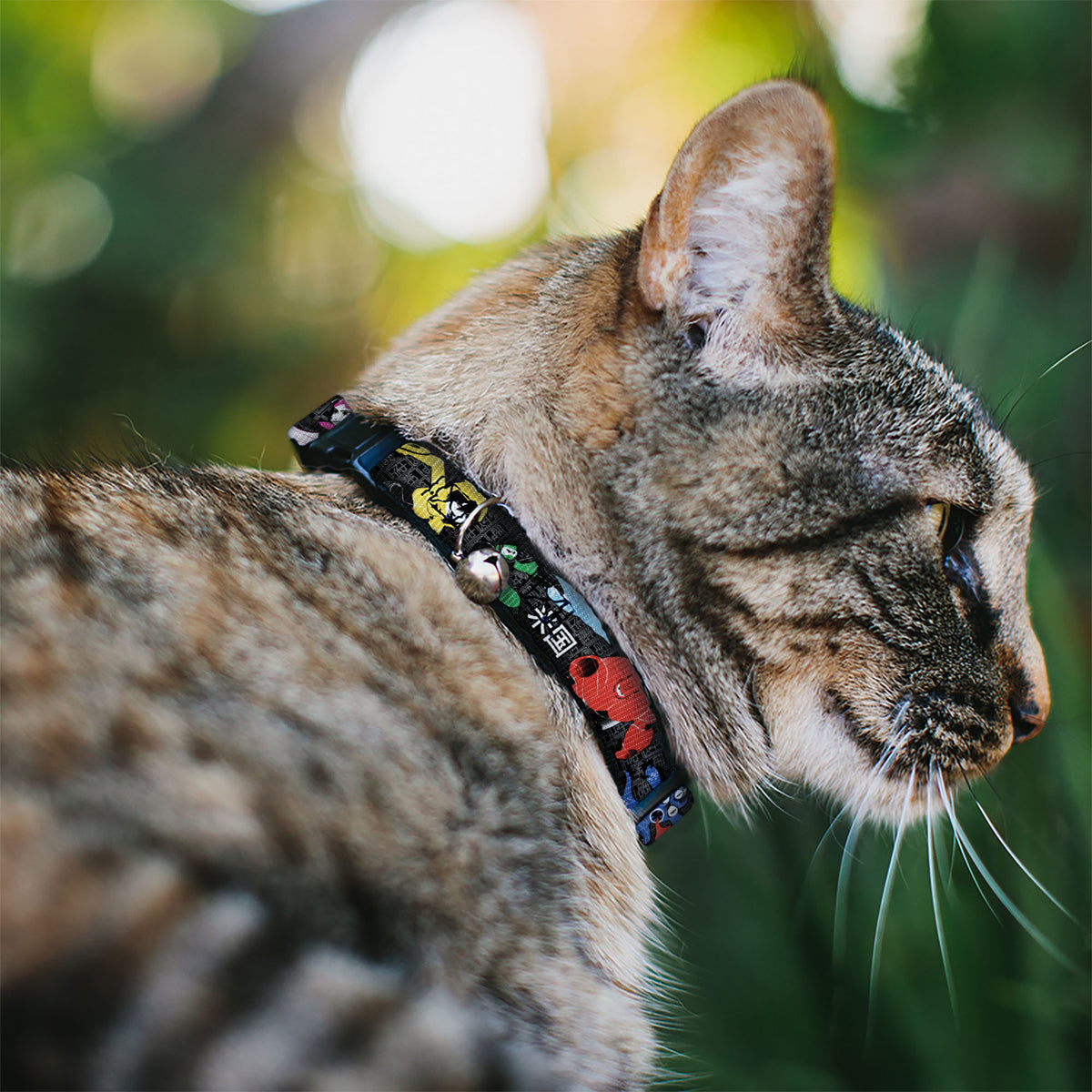 Cat Collar Breakaway - Big Hero 6 Group Action Pose Name Blocks Black Gray Multi Color Cat Collars Breakaway Side Release Disney