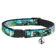 Cat Collar Breakaway - Olaf Garden Scenes Cat Collars Breakaway Side Release Disney