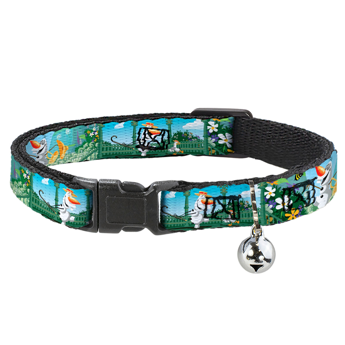 Cat Collar Breakaway - Olaf Garden Scenes Cat Collars Breakaway Side Release Disney