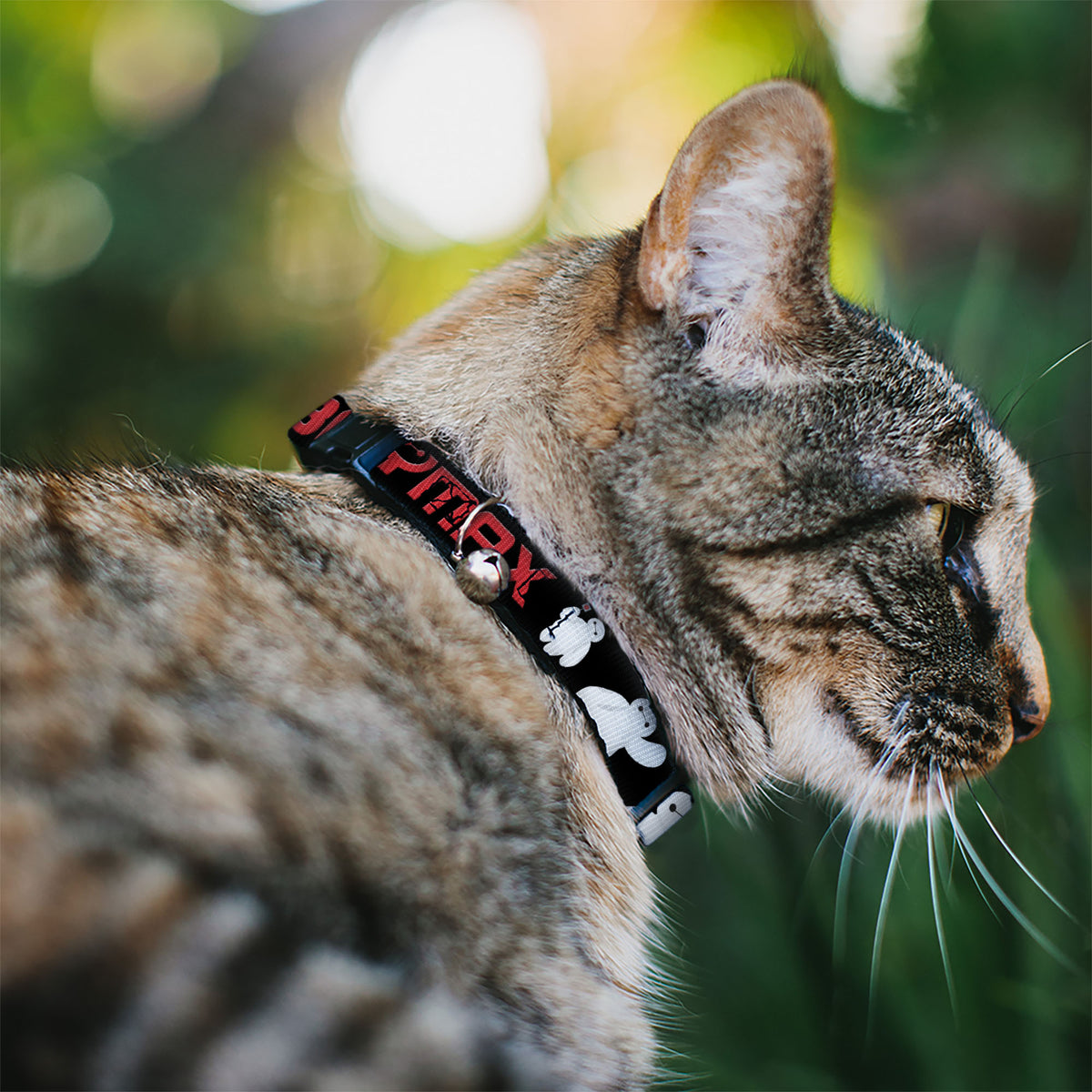 Cat Collar Breakaway - BAYMAX Poses Black White Red Cat Collars Breakaway Side Release Disney