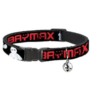 Cat Collar Breakaway - BAYMAX Poses Black White Red Cat Collars Breakaway Side Release Disney